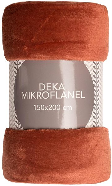 Deka Jerry Fabrics Deka mikroflanel terakota 150 × 200 cm ...