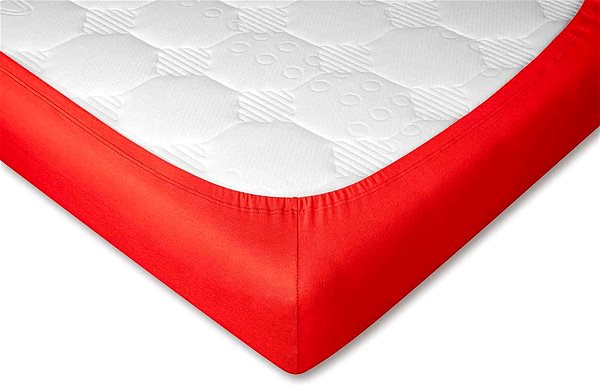 Plachta na posteľ Dadka Džersej prestieradlo červené 60 × 120 × 10 cm ...