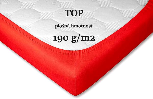 Plachta na posteľ Dadka Džersej prestieradlo červené 60 × 120 × 10 cm ...