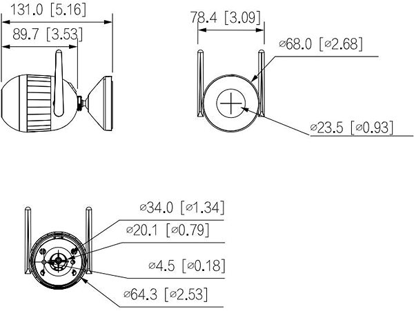 IP Camera DAHUA F4C-PV 3.6 mm lens ...