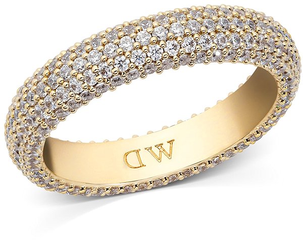 Daniel Wellington Women's Pavé Ring DW00401686, gold colour.