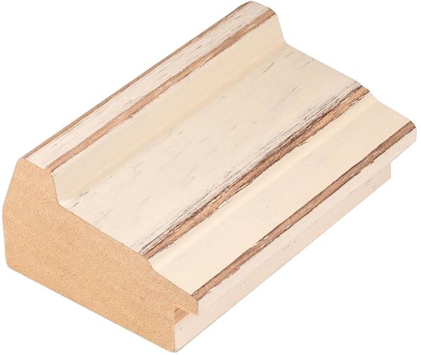 Zrcadlo DANTIK Zrcadlo v rámu 50 × 70 cm STEP bílé ...
