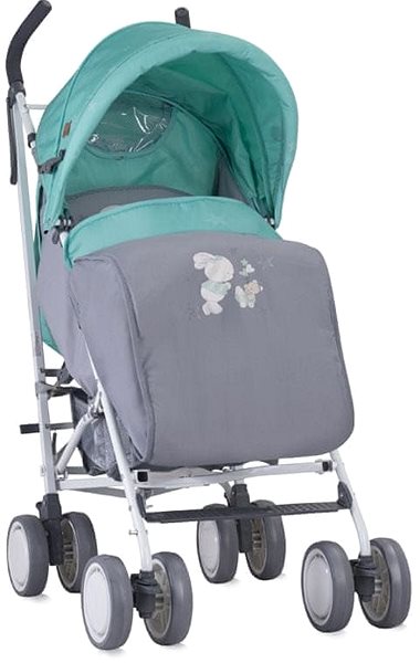 Baby Buggy Stroller Lorelli IDA + Carrycot GREY&GREEN BUNNIES Screen
