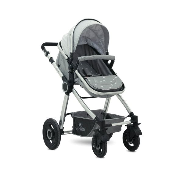 Baby Buggy Stroller Lorelli ALEXA (3-in-1) + Carrycot + Stroller Bag GREY TRIANGLES Screen