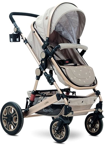 Baby Buggy Lorelli LORA SET BEIGE TRIANGLES Baby Buggy Screen