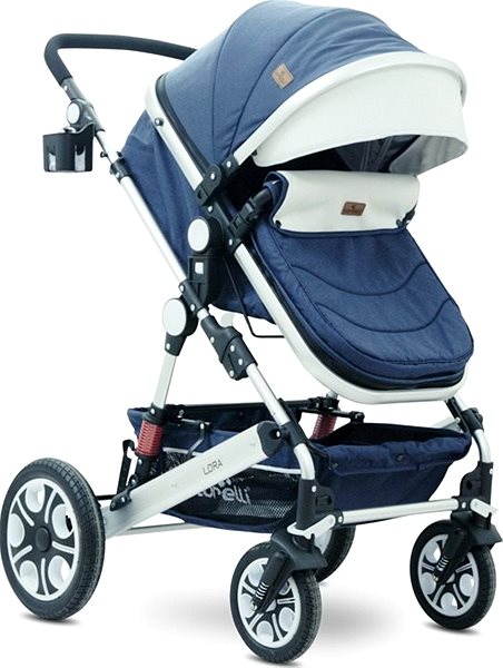 Baby Buggy Lorelli LORA SET DARK BLUE BIRDS Baby Buggy Screen