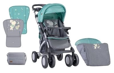 Baby Buggy Lorelli TOLEDO GREY&GREEN BUNNIES+Lorelli Stroller Bag Accessory