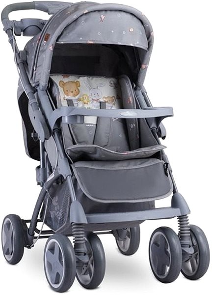 Baby Buggy Lorelli TOLEDO SET GREY BEAR PARTY Baby Buggy Screen