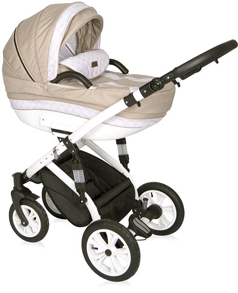 Baby Buggy Stroller Lorelli MIA BEIGE 3-in-1 AIR Lateral view