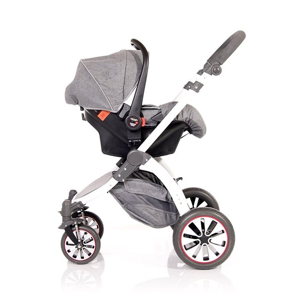Baby Buggy Stroller Lorelli AURORA ROSE&BEIGE FASHION GIRL Lateral view