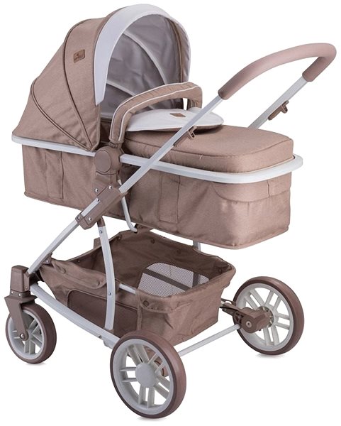 Baby Buggy Stroller Lorelli S-500 SET BEIGE&YELLOW HAPPY FAMILY Lateral view