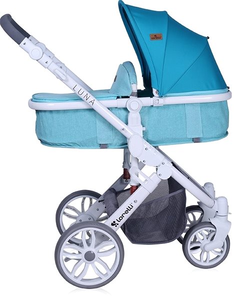 Baby Buggy Stroller Lorelli LUNA 2-in-1 AQUAMARINE Lateral view