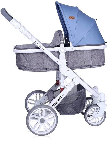 Baby Buggy Stroller Lorelli LUNA 2-in-1 GREY&BLUE Lateral view