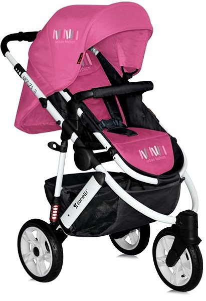 Baby Buggy Lorelli MONZA 2-in-1 ROSE&BLACK AIR WHEELS Screen