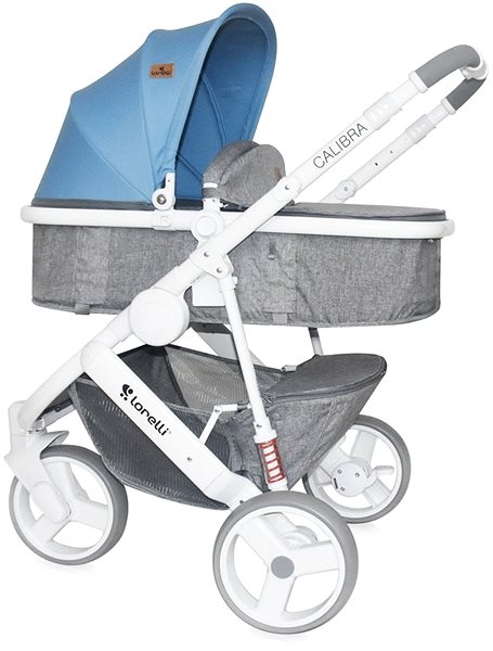 Baby Buggy Lorelli MONZA 2-in-1 GREY Dots Lateral view