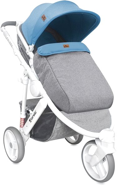 Baby Buggy Lorelli MONZA 2-in-1 GREY Dots Lateral view