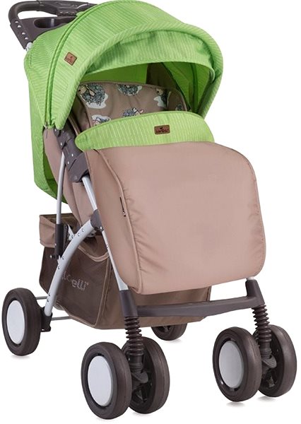 Baby Buggy Stroller Lorelli RIO S BEIGE&GREEN LAMBS Screen
