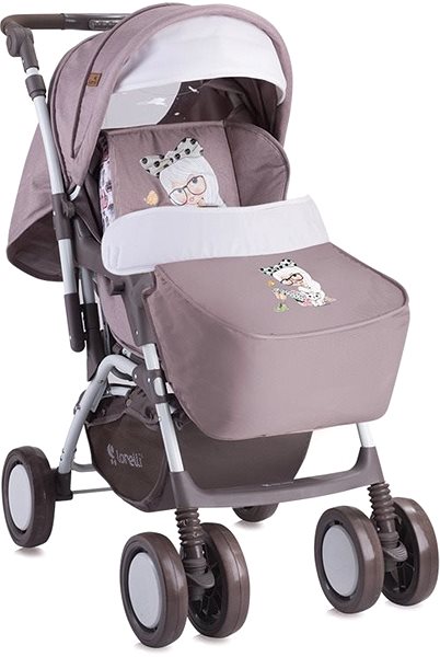 Baby Buggy Stroller Lorelli COMBI BEIGE FASHION GIRL + Stroller Bag Screen