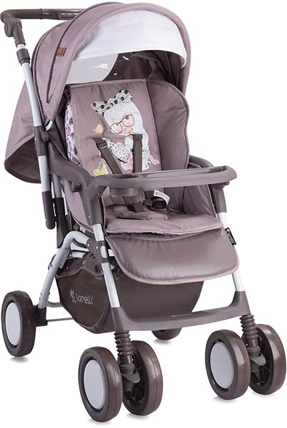 Baby Buggy Stroller Lorelli COMBI BEIGE FASHION GIRL + Stroller Bag Screen