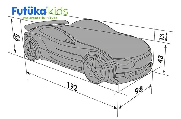 Dětská postýlka Postýlka auto NEO  červená,  