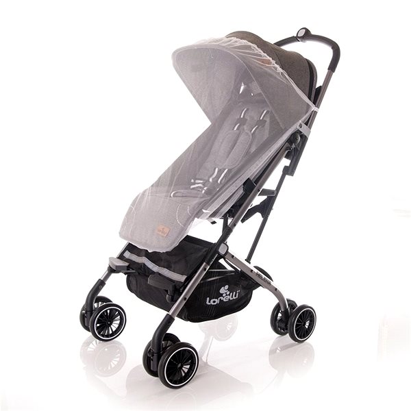Baby Buggy Stroller Lorelli HELENA + Carrycot DARK GREY Lateral view