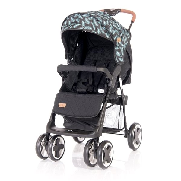 Baby Buggy Stroller Lorelli INES + Carrycot BLACK LEAVES Screen