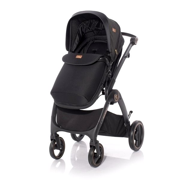 Baby Buggy Stroller Lorelli ADRIA (2-in-1) + Carrycot + Stroller Bag BLACK Screen