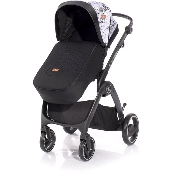 Baby Buggy Stroller Lorelli CALIFORNIA (3in1) + Carrycot + Stroller Bag GREY MARBLE Screen