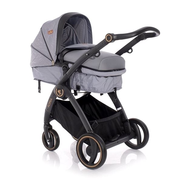 Baby Buggy Stroller Lorelli ADRIA (2-in-1) + Carrycot + Stroller Bag GREY Screen