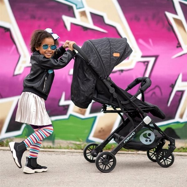 Baby Buggy Stroller Lorelli FIORANO + Carrycot BLACK DIAMOND Lifestyle