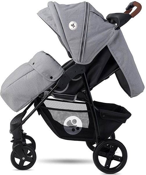 Baby Buggy Stroller Lorelli DAISY + Carrycot COOL GREY Lateral view