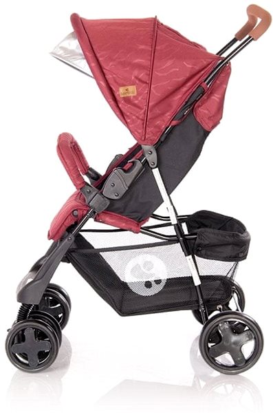 Baby Buggy Stroller Lorelli TERRA RED&BLACK DOTS Lateral view