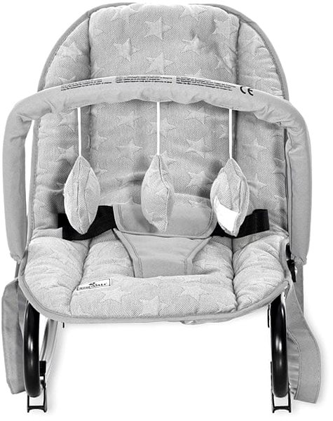 Dětské lehátko Houpací lehátko Lorelli ROCK STAR LUXE COOL GREY STARS Screen