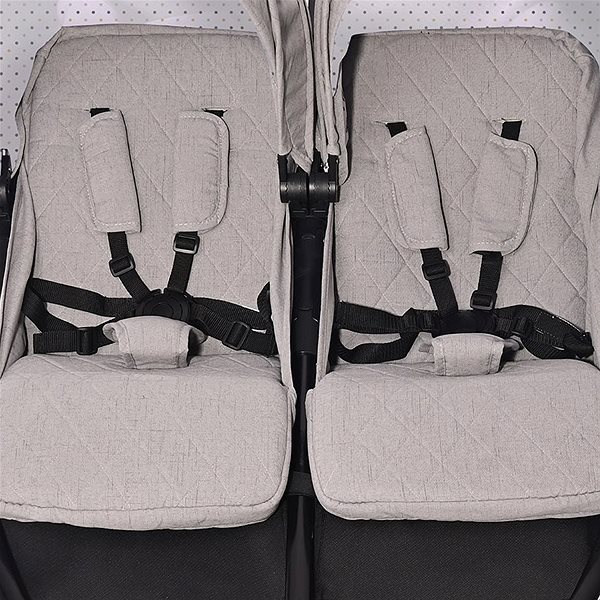 Baby Buggy Stroller for Twins Lorelli DUO + Carrycot + Stroller Bag GREY DOTS Features/technology