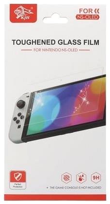 Glass Screen Protector KJH Fingerprint protective tempered glass for Nintendo Switch Oled Transparent ...