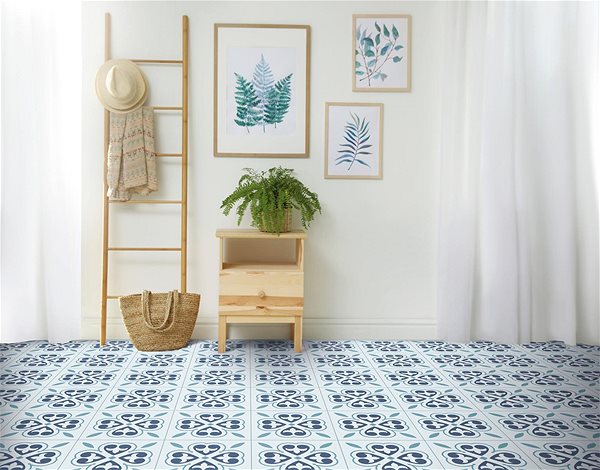 D-c-fix Oriental flower self-adhesive floor tiles.
