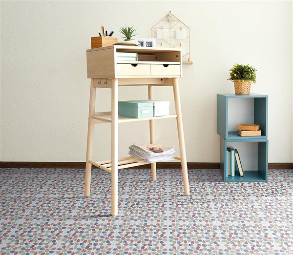 D-c-fix Spanish leaves self-adhesive floor tiles.