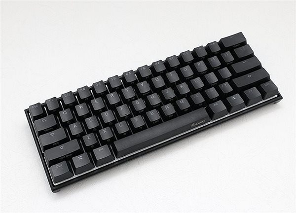 Gaming-Tastatur Ducky Mecha Mini, MX-Speed-Silver, RGB-LED - schwarz - DE Seitlicher Anblick
