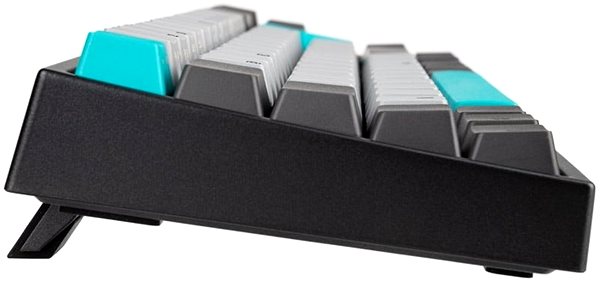 Gaming-Tastatur Ducky MIYA Pro Moonlight TKL, MX-Black, weiße LED - DE Seitlicher Anblick