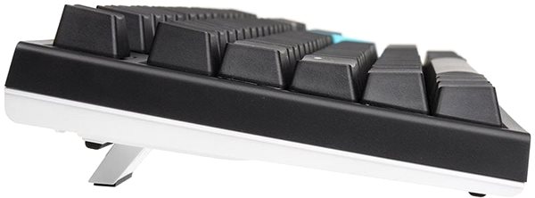 Gaming-Tastatur Ducky ONE 2 Backlit PBT, MX-Black, weiße LED - schwarz - DE Seitlicher Anblick