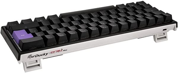 Herná klávesnica Ducky ONE 2 Mini, MX-Brown, RGB-LED, čierna – DE Bočný pohľad