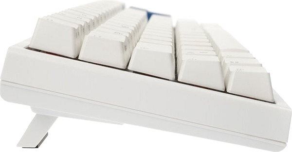 Herná klávesnica Ducky ONE 2 SF, MX-Blue, RGB LED – biela – DE Bočný pohľad