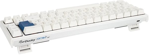 Herná klávesnica Ducky ONE 2 SF, MX-Speed-Silver, RGB LED – biela – DE Bočný pohľad