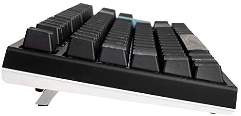 Gaming-Tastatur Ducky ONE 2 TKL PBT, MX-Speed-Silver, RGB LED - schwarz - DE Seitlicher Anblick