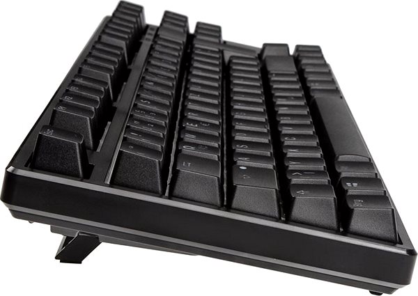 Herná klávesnica Ducky ONE TKL PBT, MX-Speed-Silver, RGB LED – čierna – DE Bočný pohľad