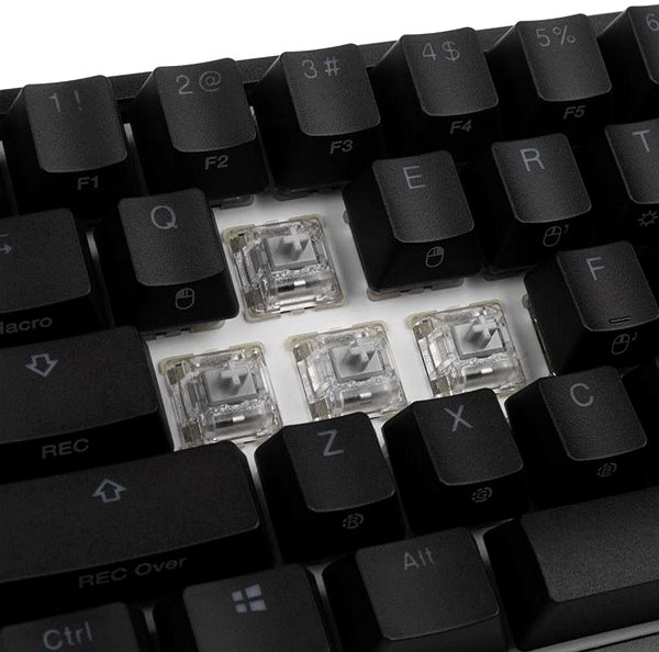Gaming-Tastatur Ducky ONE 2 Mini Gaming - MX-Speed Silver - RGB-LED - black - US Mermale/Technologie