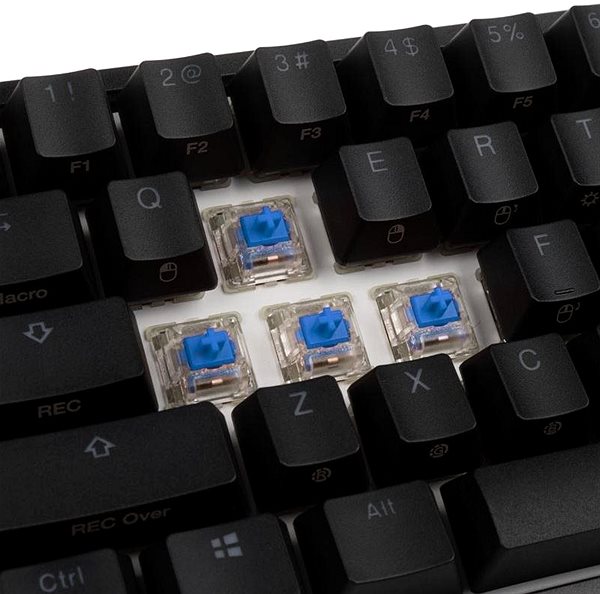 Herná klávesnica Ducky ONE 2 Mini Gaming, MX-Blue, RGB-LED, black – US Vlastnosti/technológia