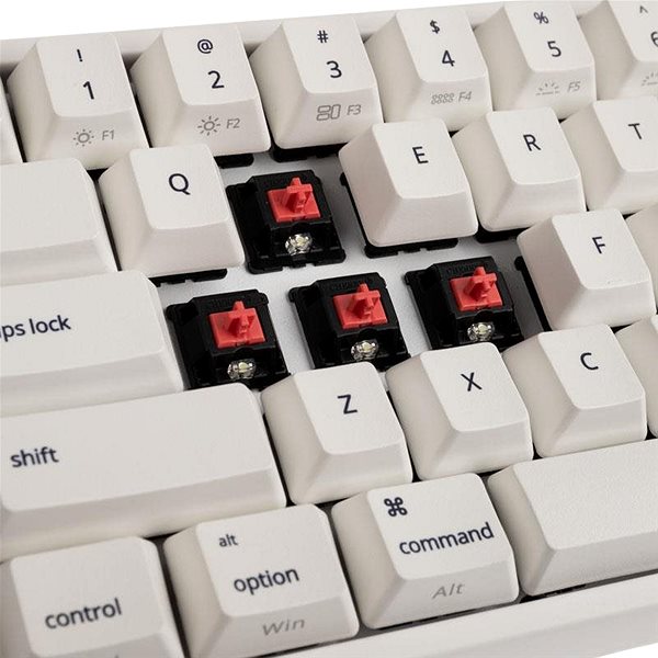 Herná klávesnica Ducky MIYA Pro Mac, TKL, PBT, MX-Silent-Red, white LED – white – US Vlastnosti/technológia