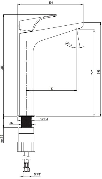 Tap DEANTE Hiacynth white - High basin mixer BQH_A20N ...
