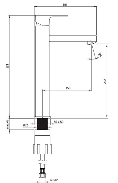 Tap DEANTE Anemon black - High basin mixer BBZ_N21K ...